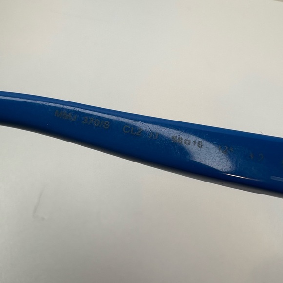 MARC JACOBS MMJ 370/S CLZ JJ 58•16•125 MARC JACOBS Blue Oversized Sunglasses - Picture 16 of 16